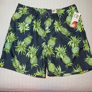 OP SwimSuit NWT Shorts Trunks Pineapple Hawaii XL